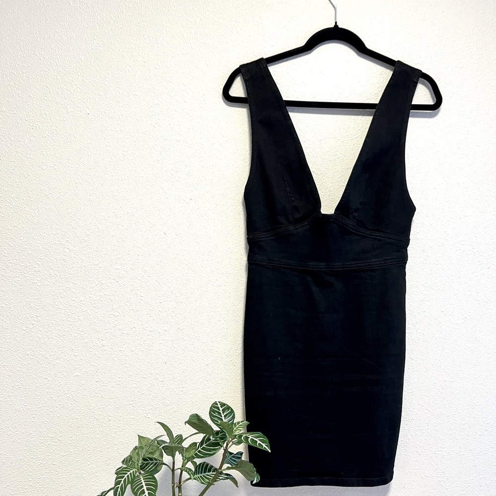 MINKPINK DENIM BLACK DRESS